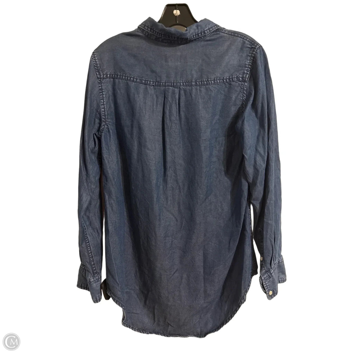 Top Long Sleeve By A New Day In Blue Denim, Size: M