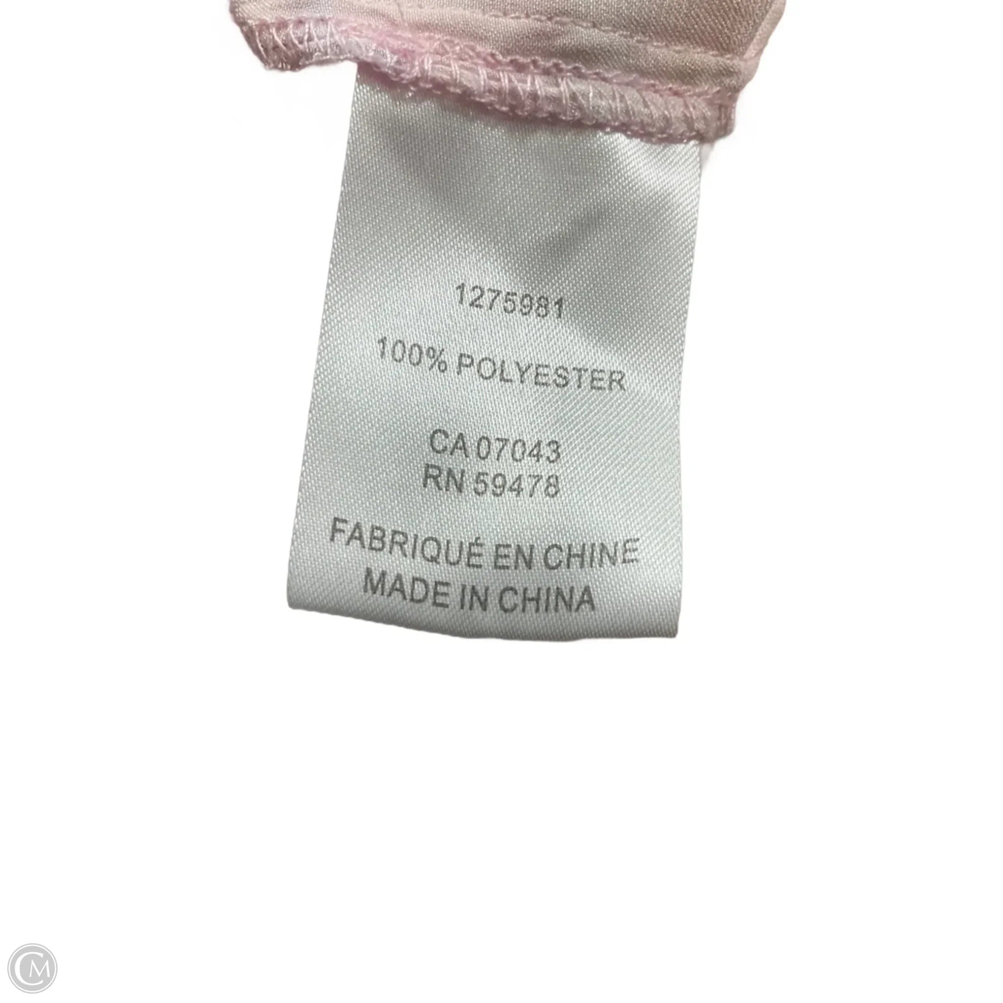 Top Short Sleeve By Rachel Zoe In Pink, Size: Xl