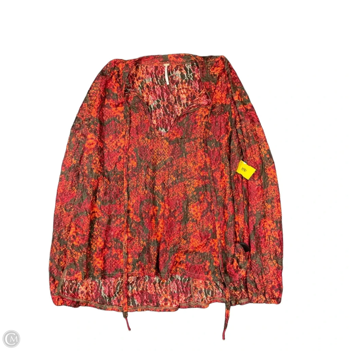 Top Long Sleeve By Free People In Black & Red, Size: M