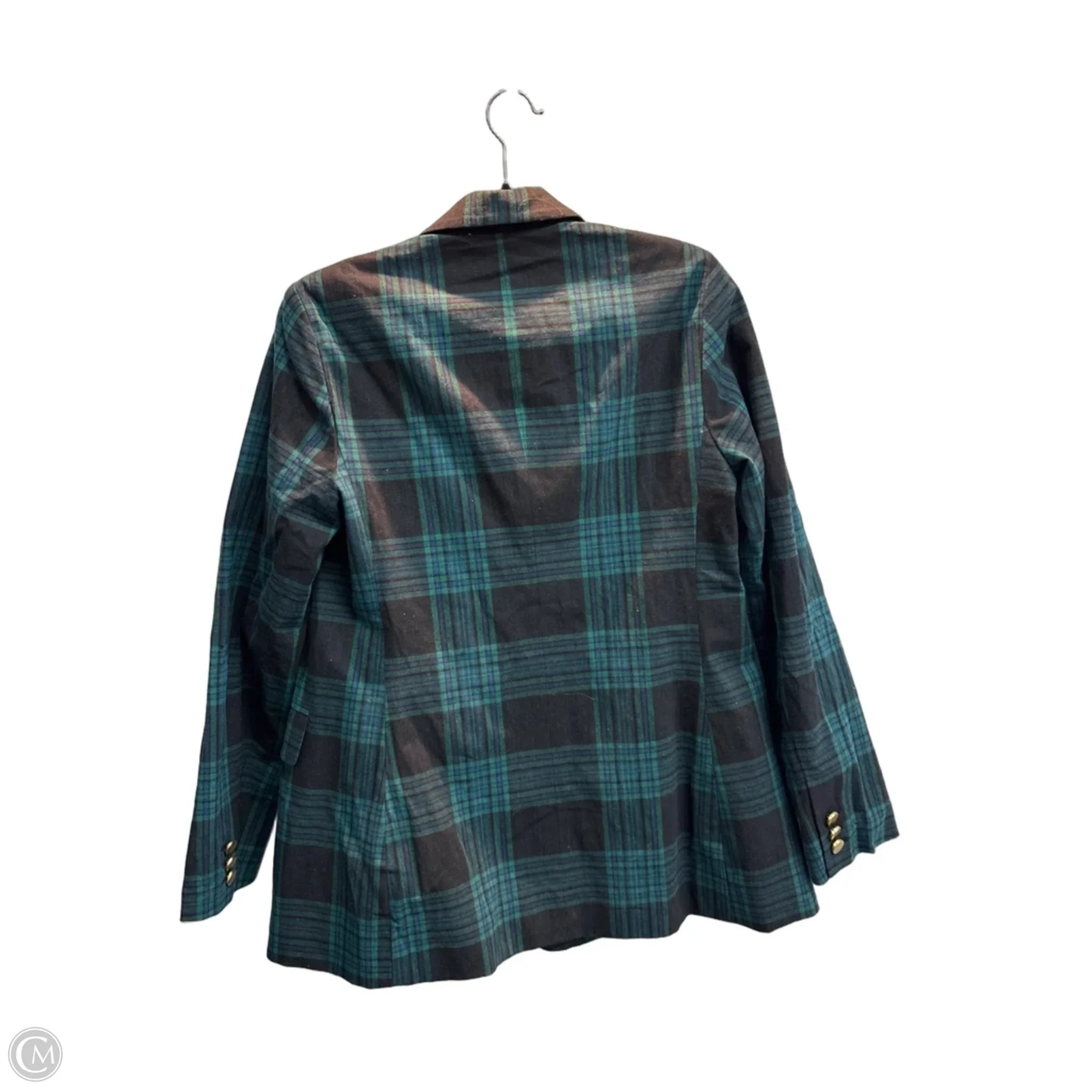 Blazer By Free Assembly In Plaid Pattern, Size: M