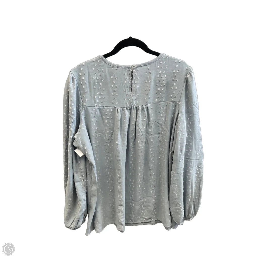 Top Long Sleeve By Clothes Mentor In Blue, Size: 2x