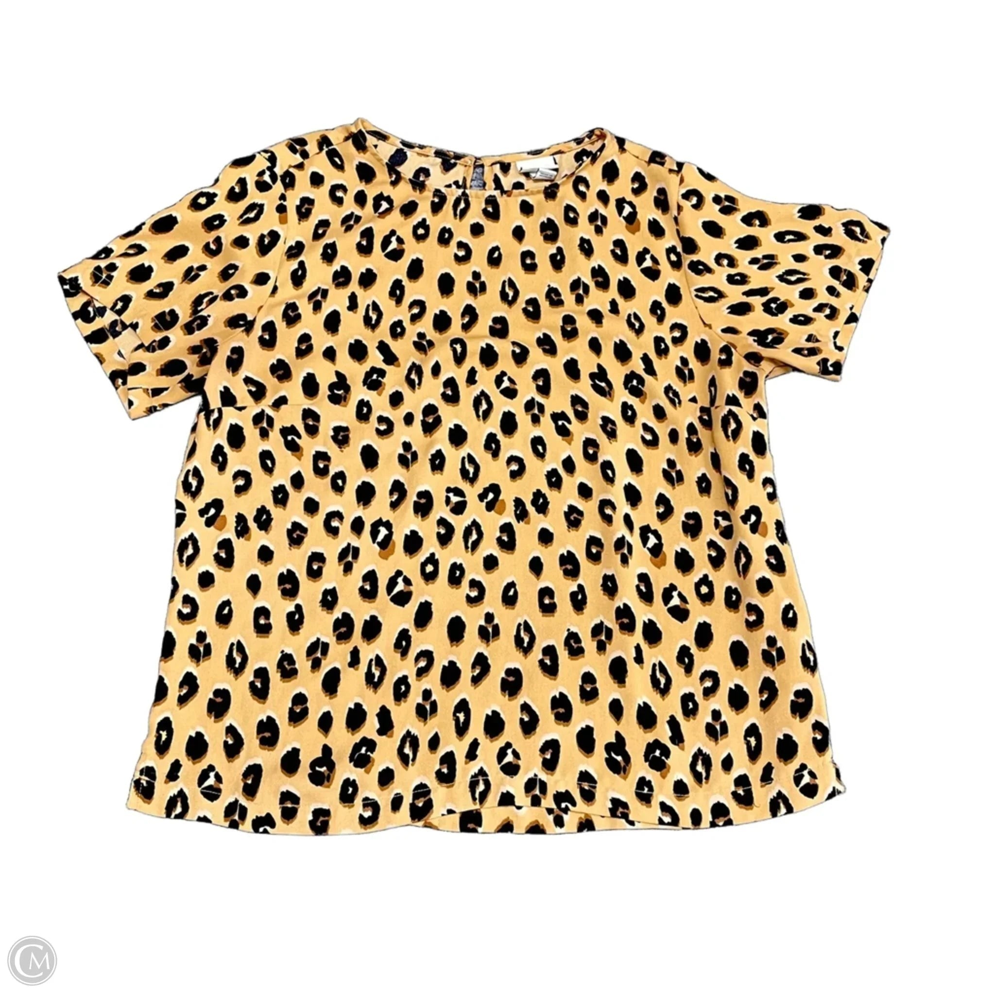 Top Short Sleeve By A New Day In Leopard Print, Size: M