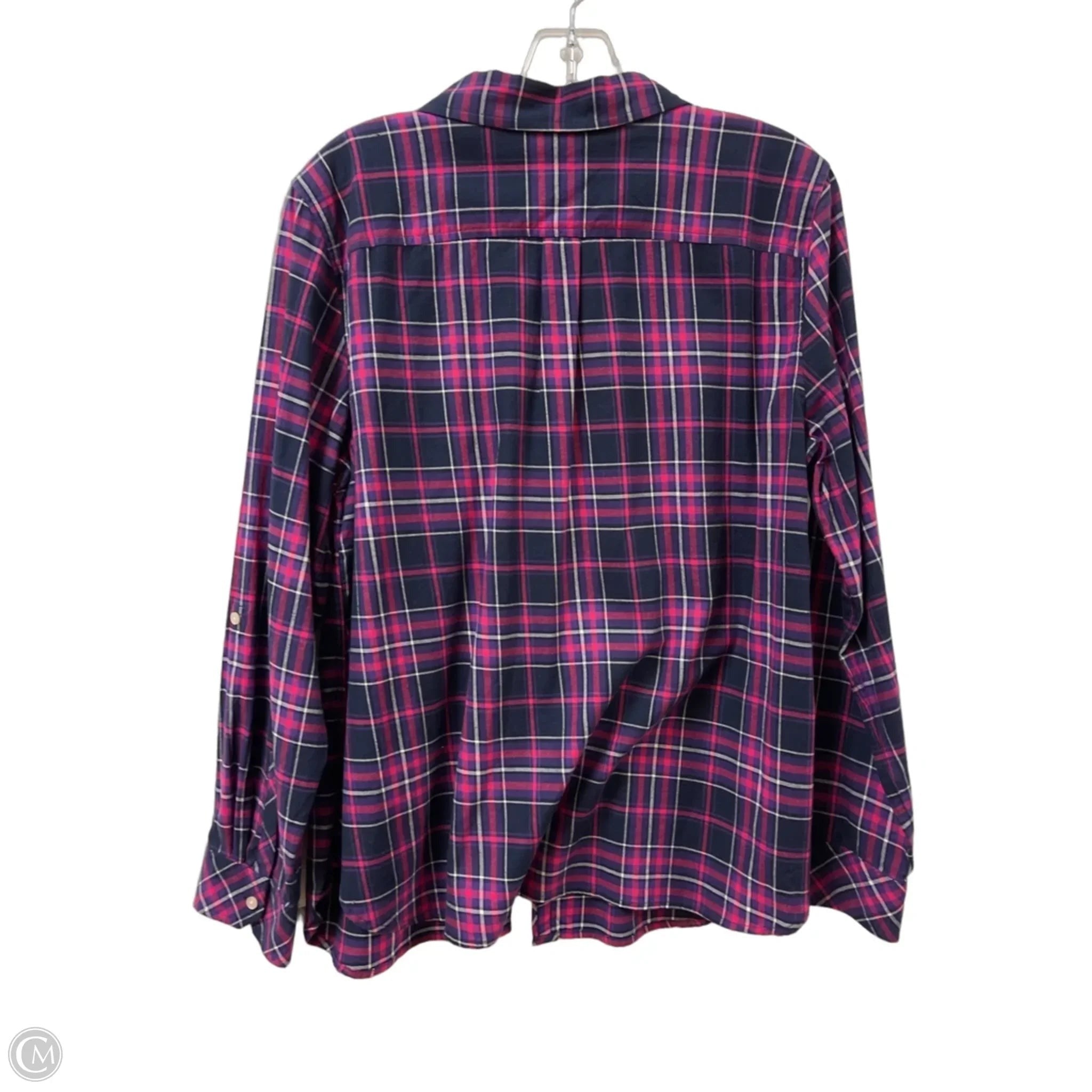 Blouse Long Sleeve By Talbots In Purple, Size: L