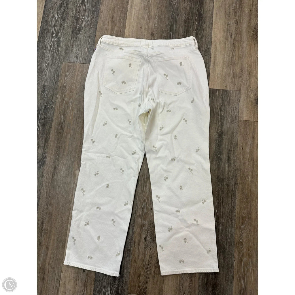 Jeans Boyfriend By Abercrombie And Fitch In White Denim, Size: 18