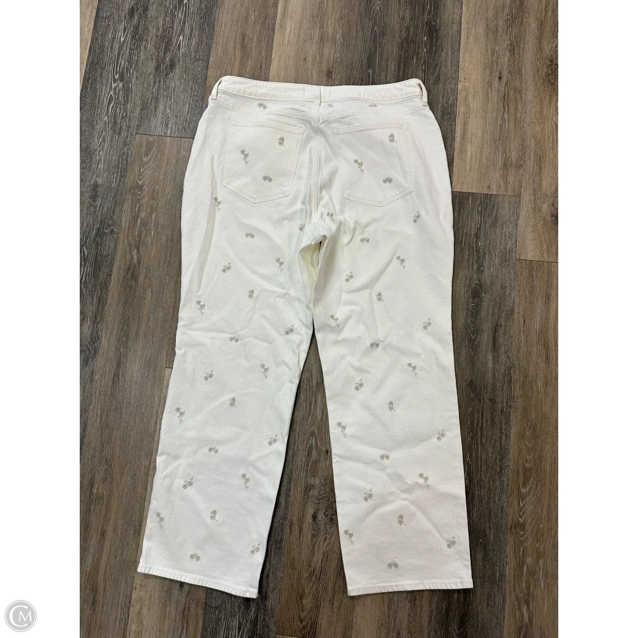 Jeans Boyfriend By Abercrombie And Fitch In White Denim, Size: 18