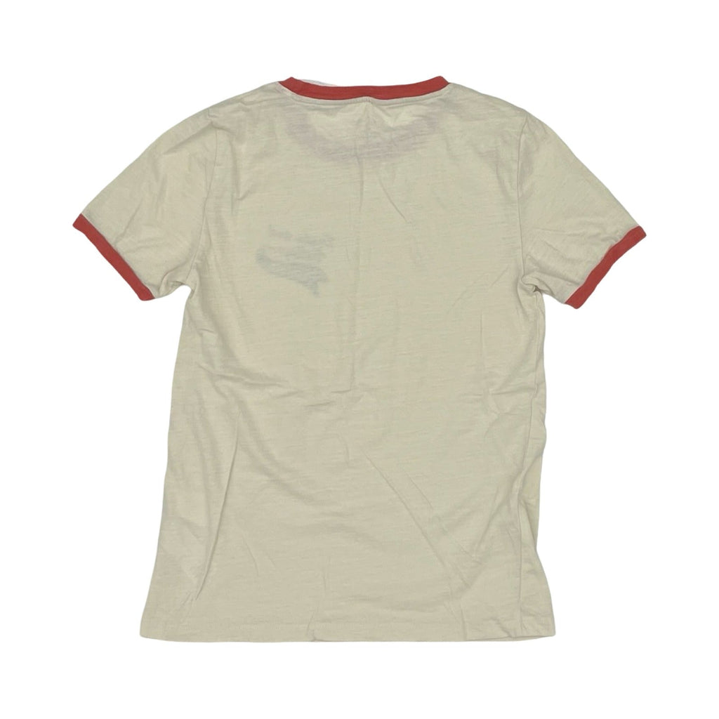 Top Ss By J. Crew In Cream & Orange, Size:Xs