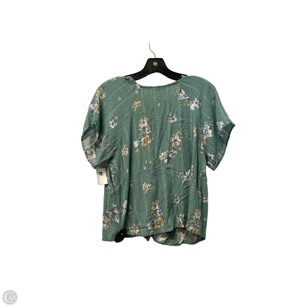 Top Short Sleeve By Clothes Mentor In Green, Size: L