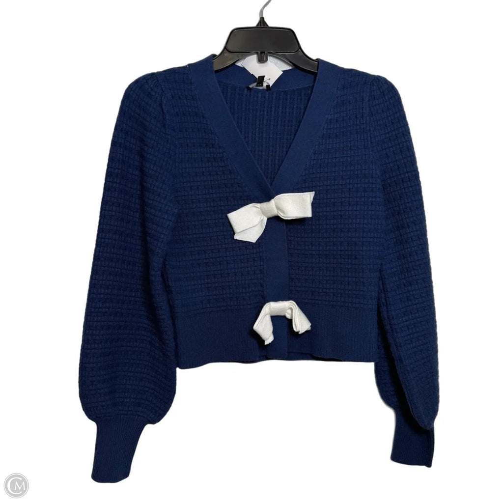 Cardigan By Express In Navy, Size: Xs