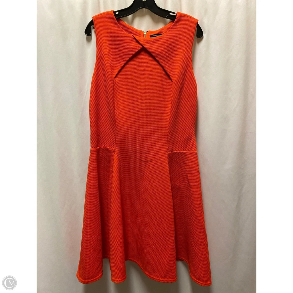 Dress Casual Midi By Sharagano In Orange, Size: L