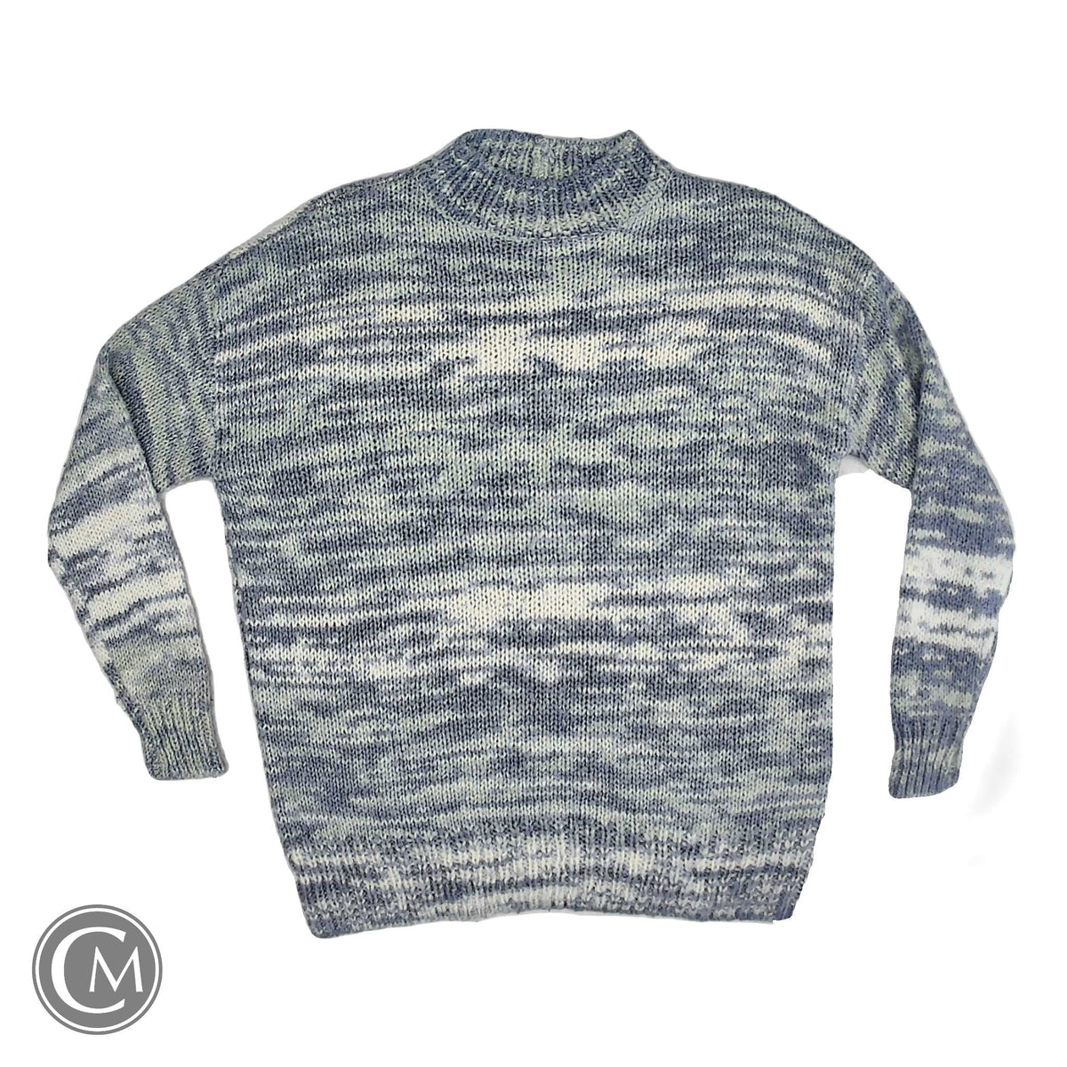 Sweater By Ana In Blue & White, Size: L