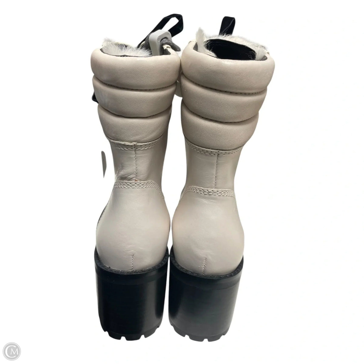 Boots Designer By Coach In Ivory, Size: 7