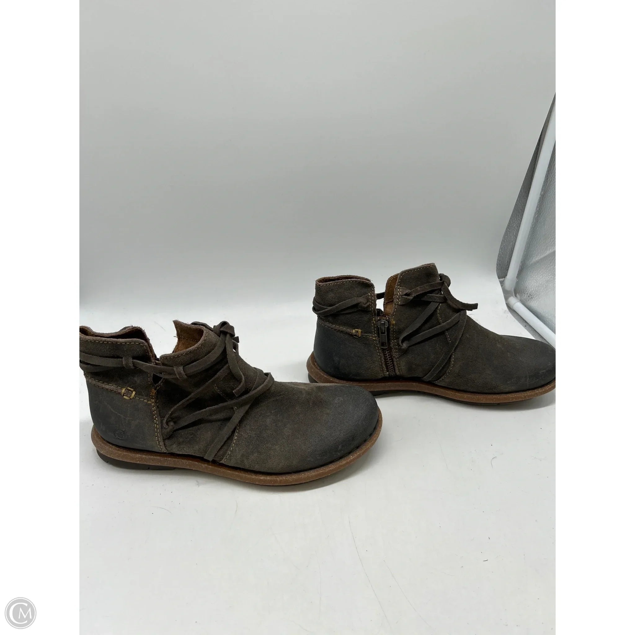 Boots Ankle Flats By Born In Grey, Size: 10