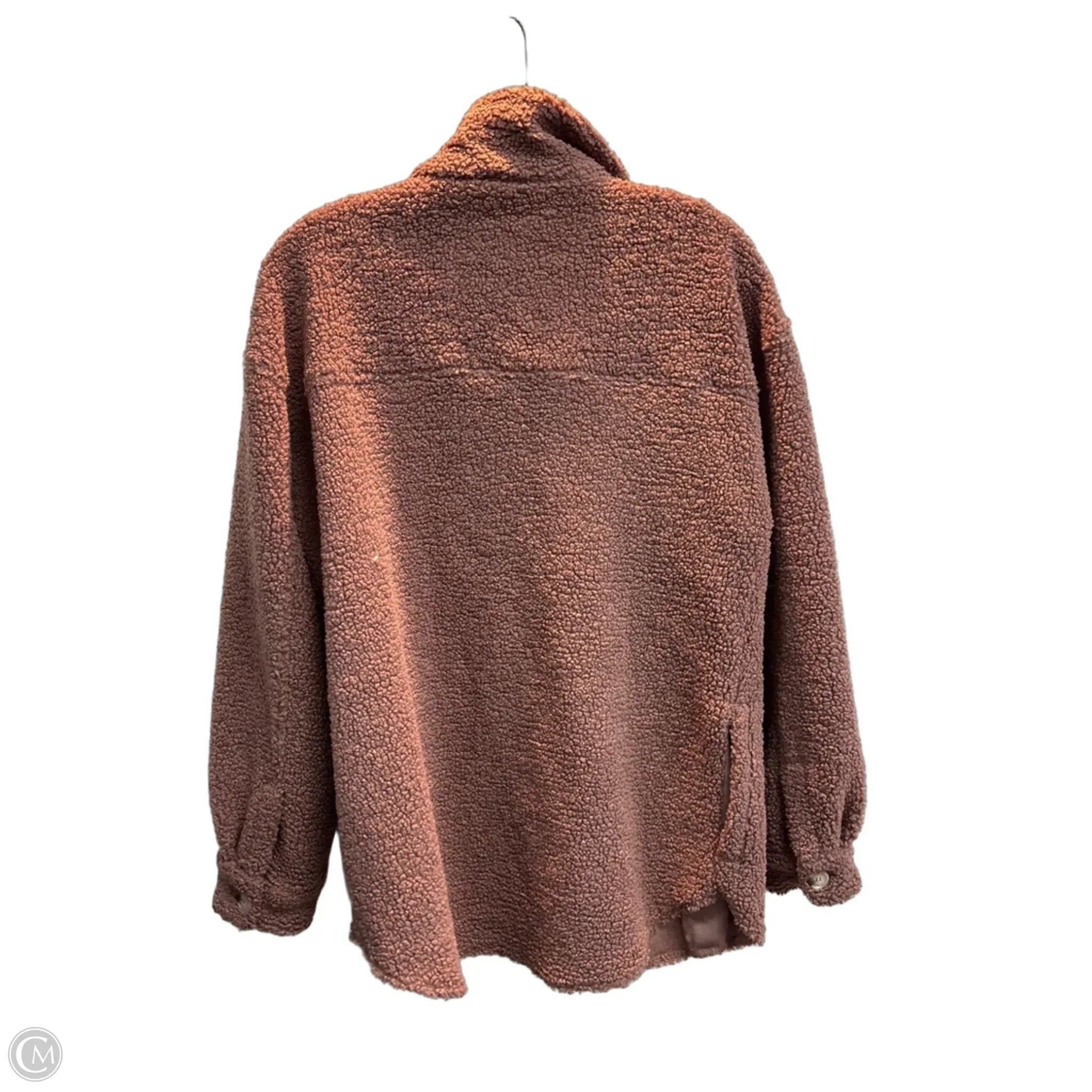 Jacket Faux Fur & Sherpa By Hem & Thread In Pink, Size: S