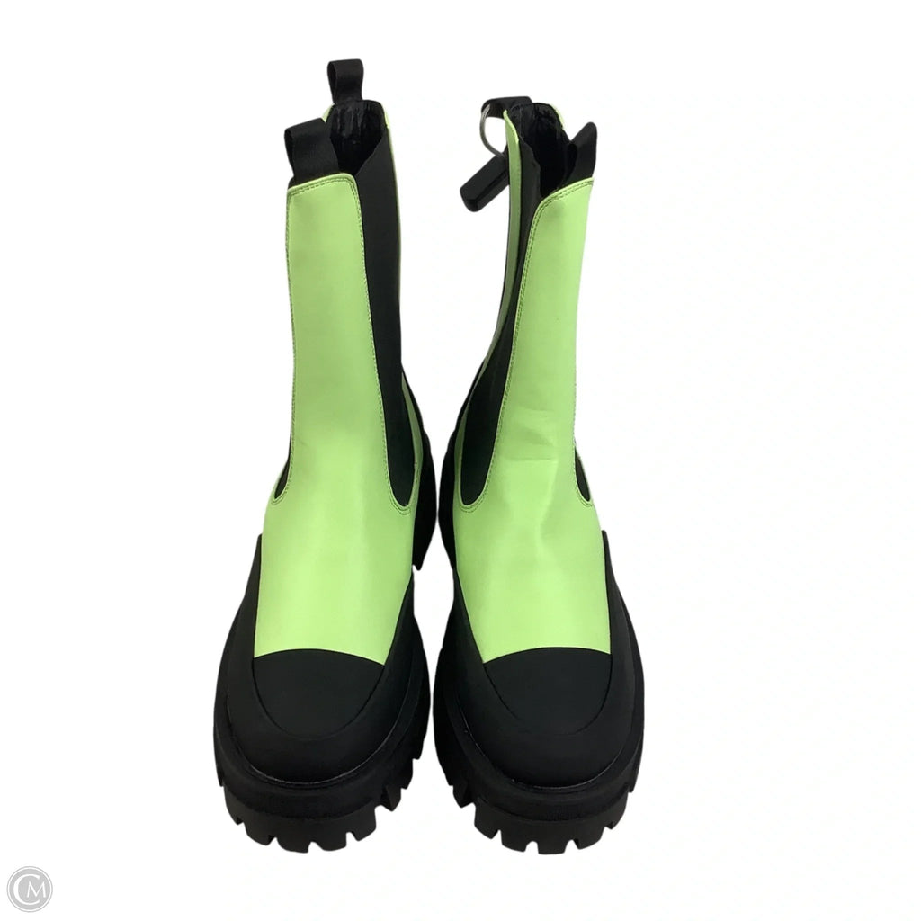 Boots Ankle Flats By Azalea Wang In Black & Green, Size: 7.5