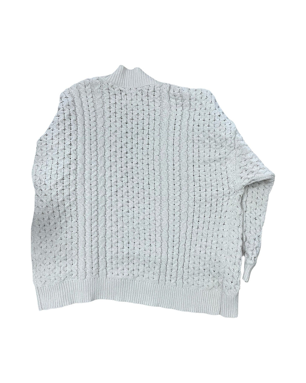 Sweater Cardigan By Abercrombie And Fitch In Cream, Size:Xl