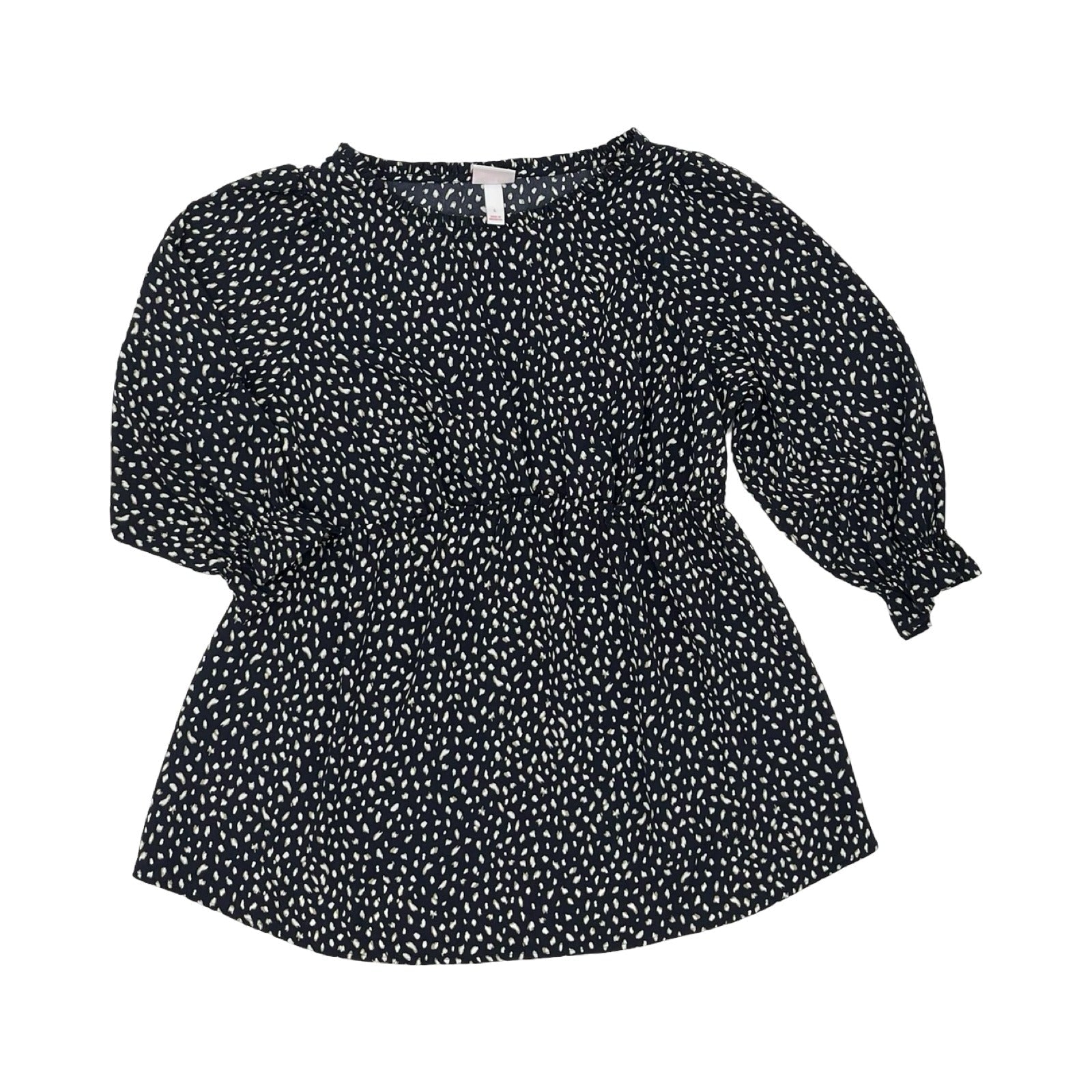 Mat Top Ls By Isabel Maternity In Blue & Cream