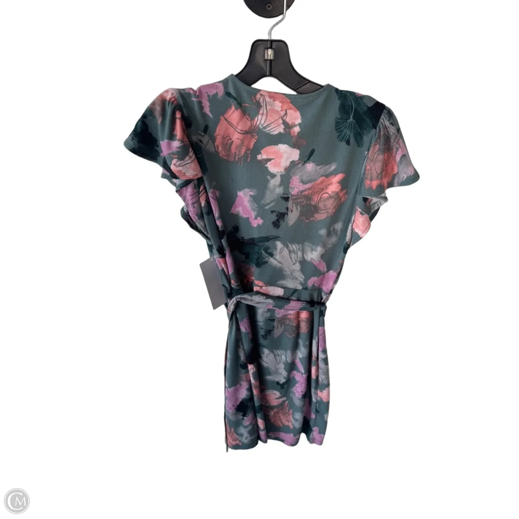 Dress Casual Short By Nine West In Green & Pink, Size: S