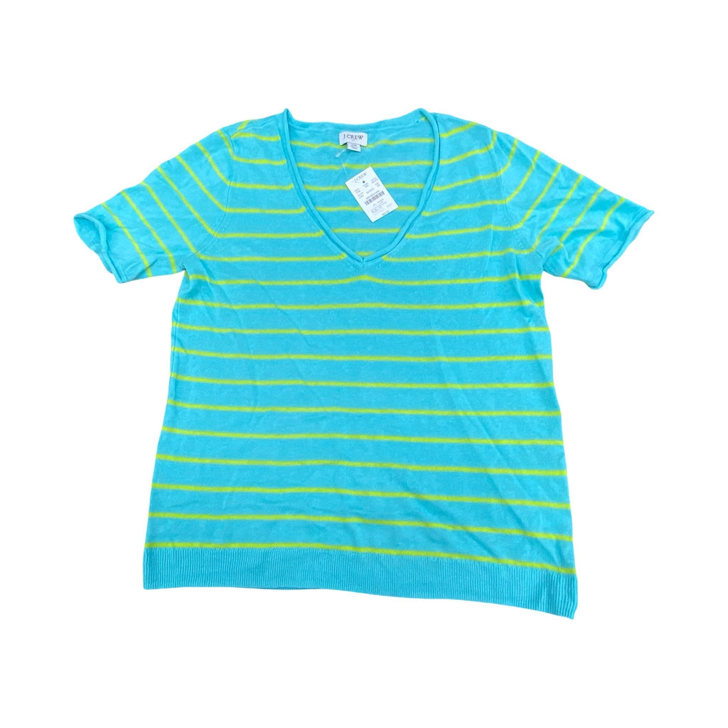 Top Ss By J. Crew In Blue & Yellow, Size:Xs