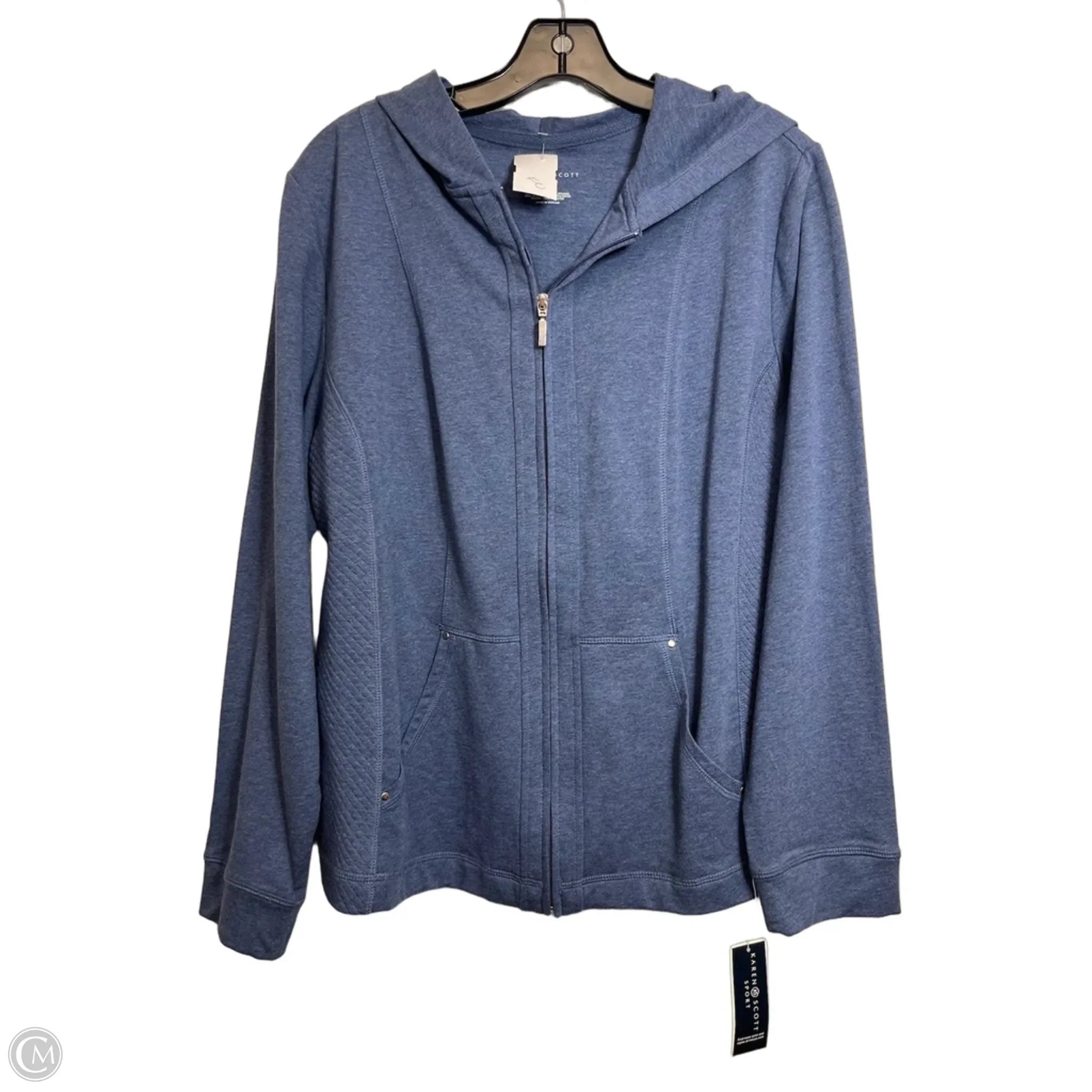 Jacket Other By Karen Scott In Blue, Size: L