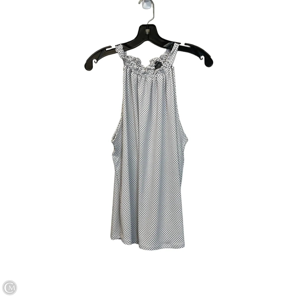 Top Sleeveless By Adrianna Papell In Black & White, Size: M
