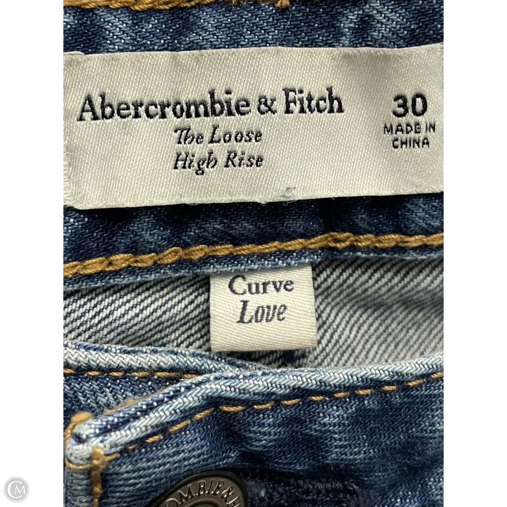 Jeans Straight By Abercrombie And Fitch In Blue Denim, Size: 30