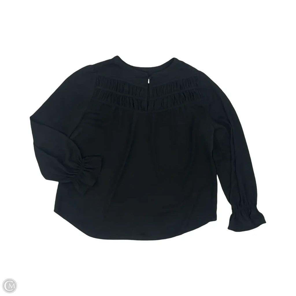 Blouse Long Sleeve By Loft In Black, Size: L
