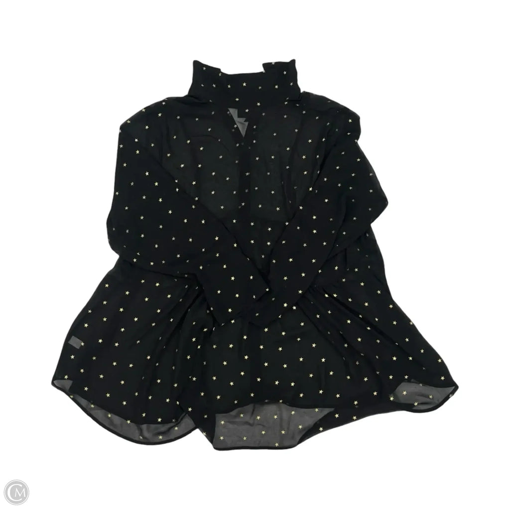 Blouse Long Sleeve By Lane Bryant In Black & Gold, Size: 2x