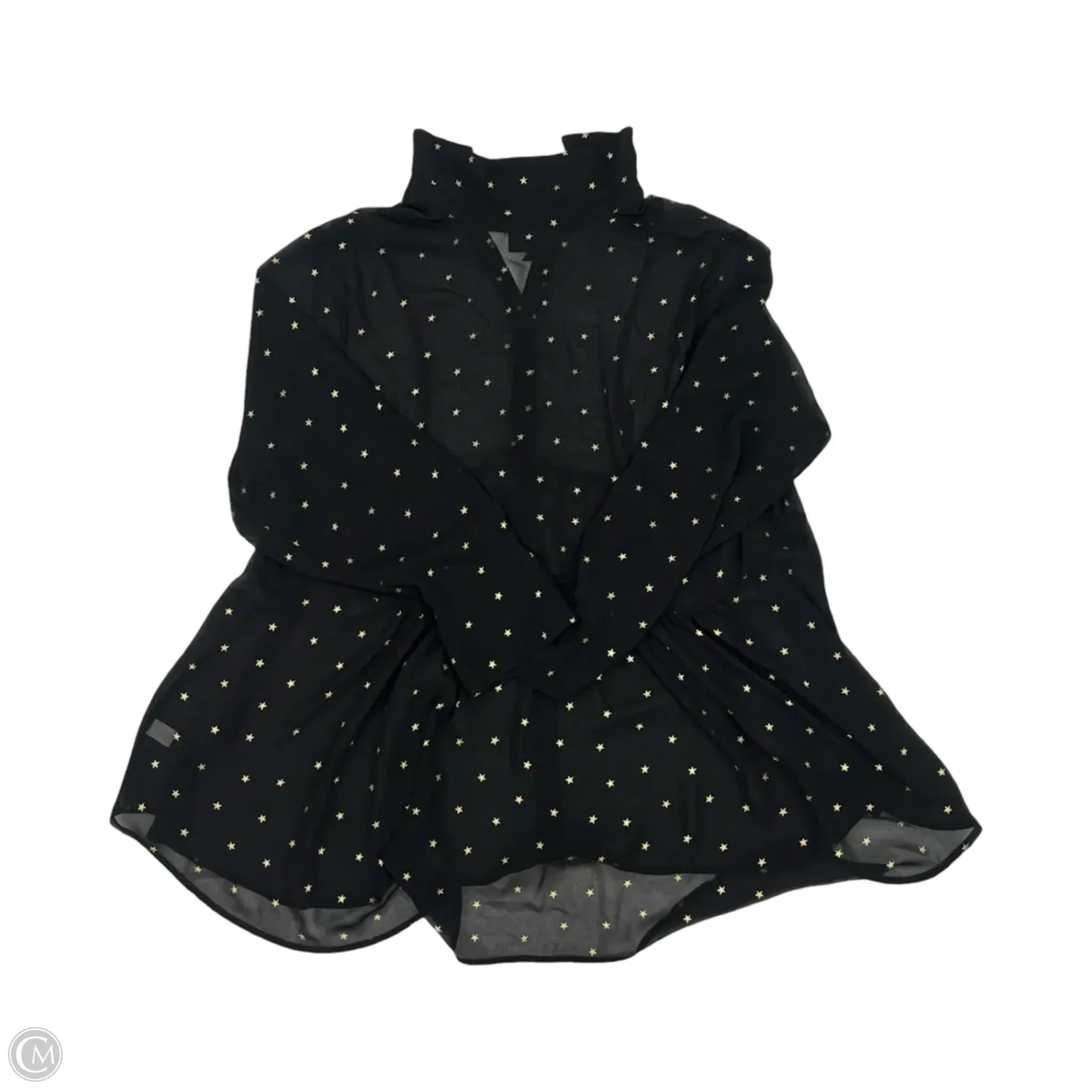Blouse Long Sleeve By Lane Bryant In Black & Gold, Size: 2x