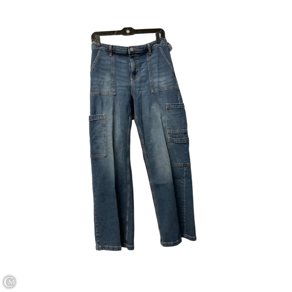 Jeans Wide Leg By No Boundaries In Blue Denim, Size: M
