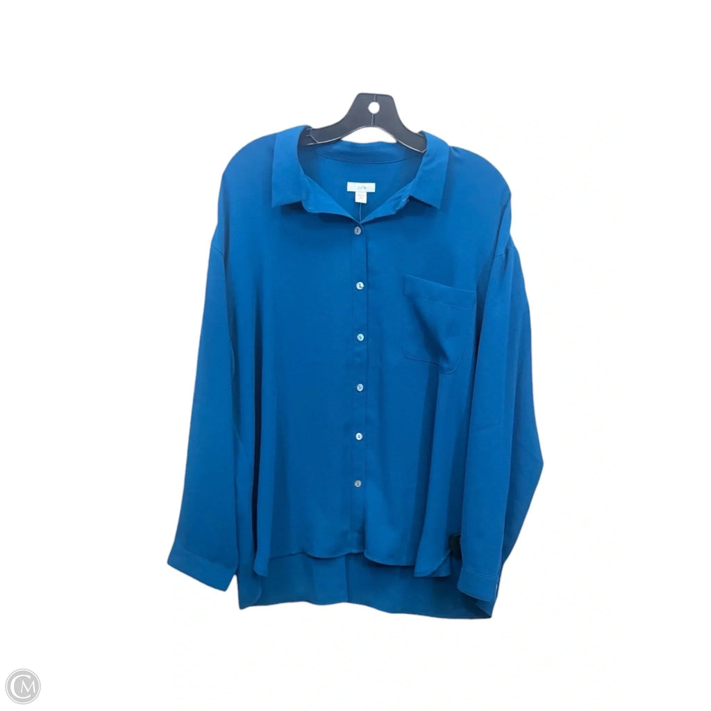 Top Long Sleeve By J. Jill In Green, Size: Xl