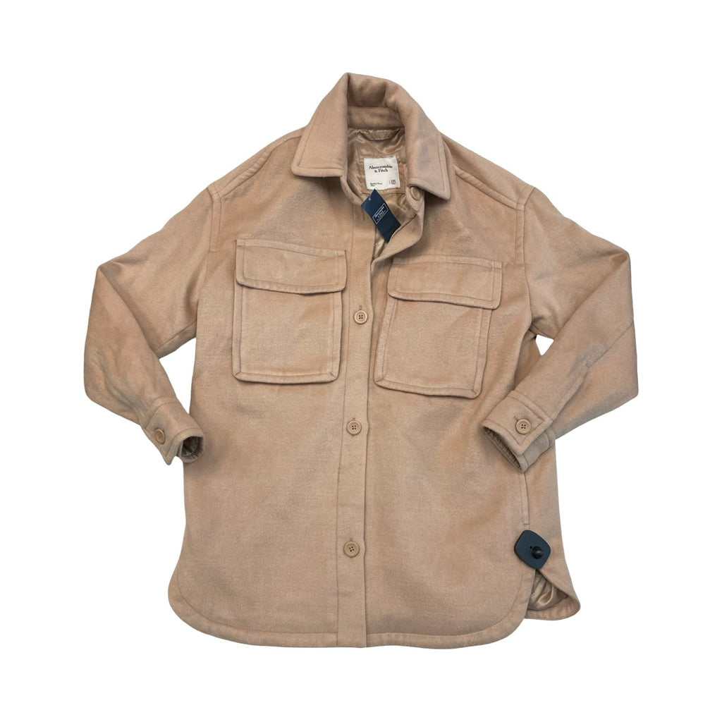 Jacket Shirt By Abercrombie And Fitch In Tan, Size:Xxs