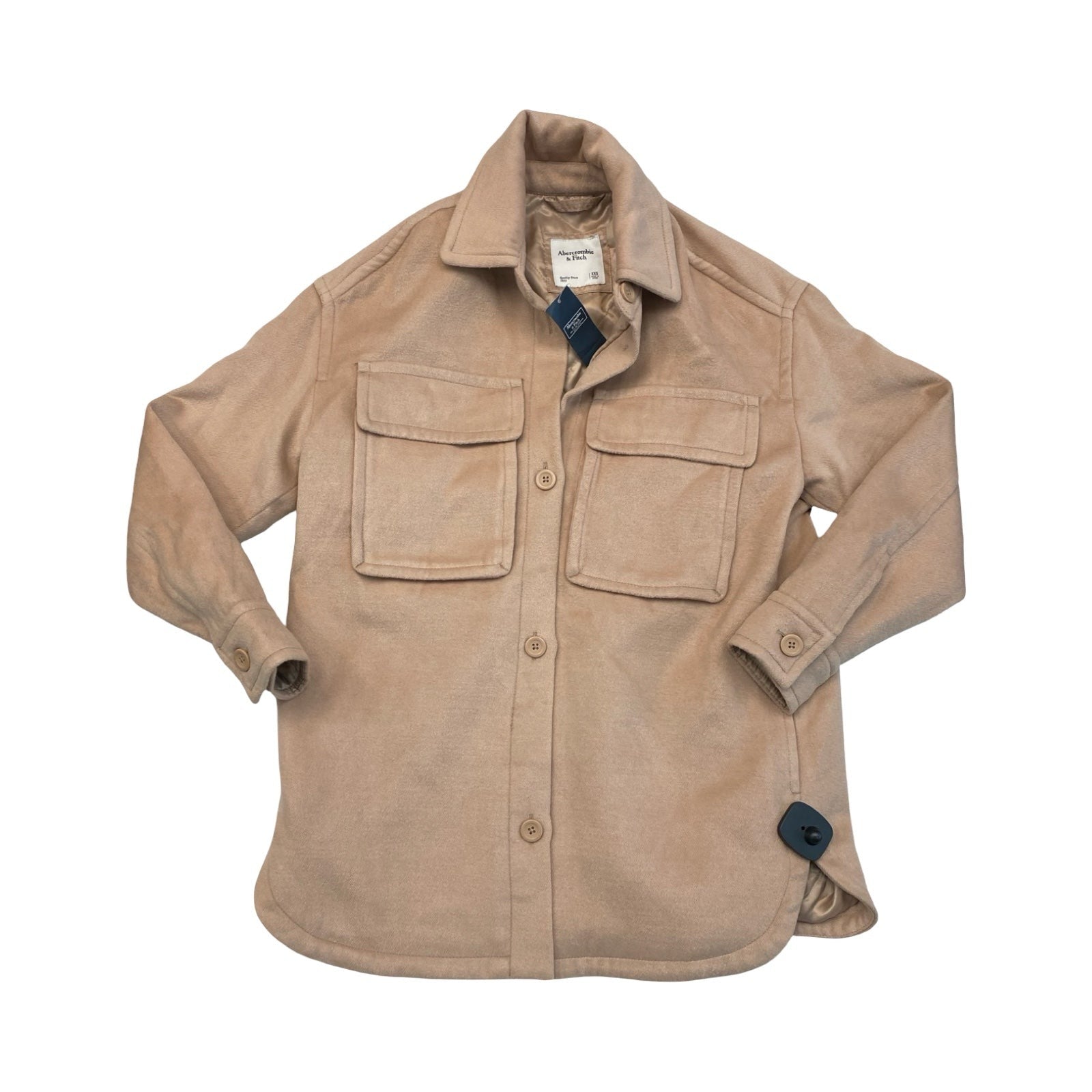 Jacket Shirt By Abercrombie And Fitch In Tan, Size:Xxs