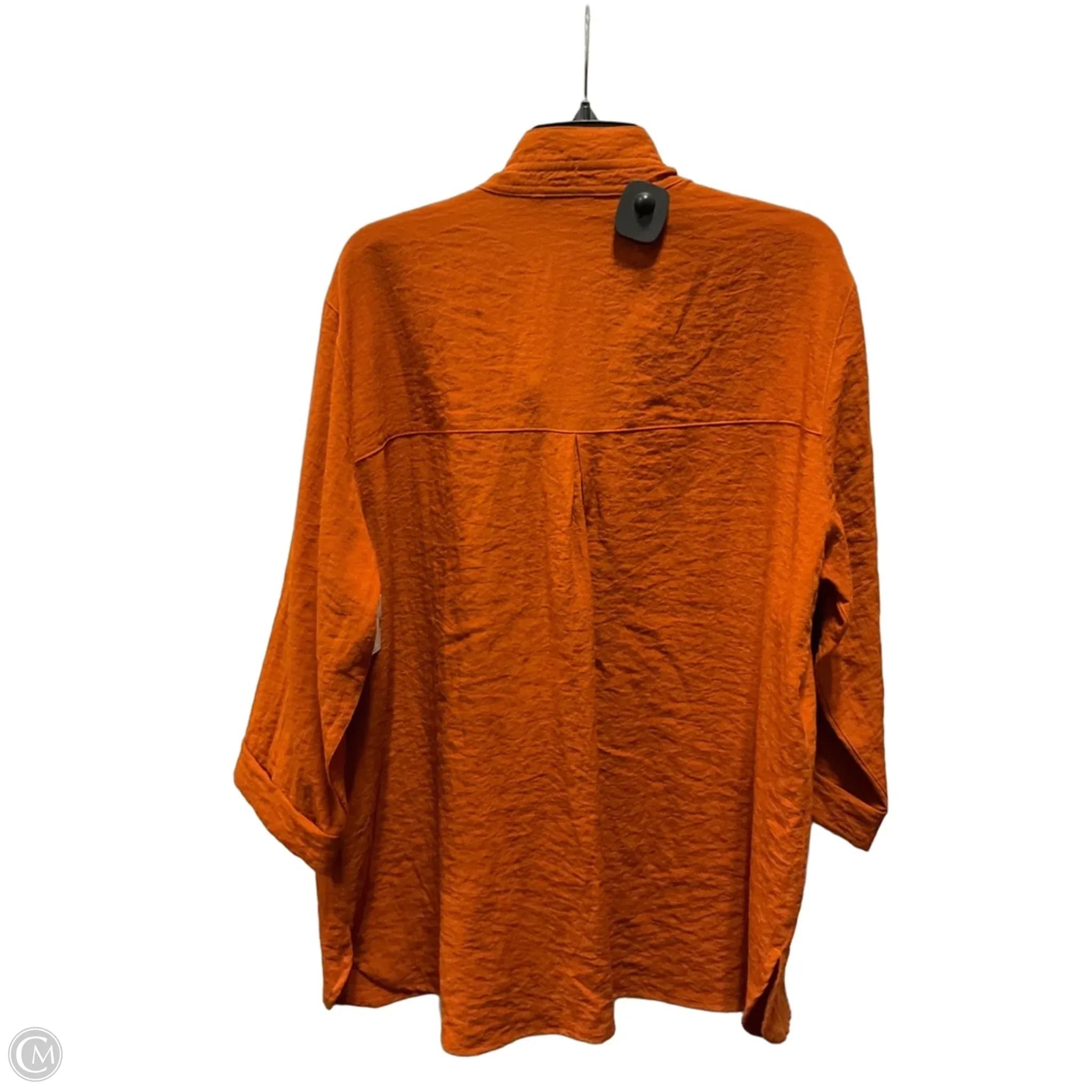 Jacket Shirt By John Mark In Orange, Size: Xl