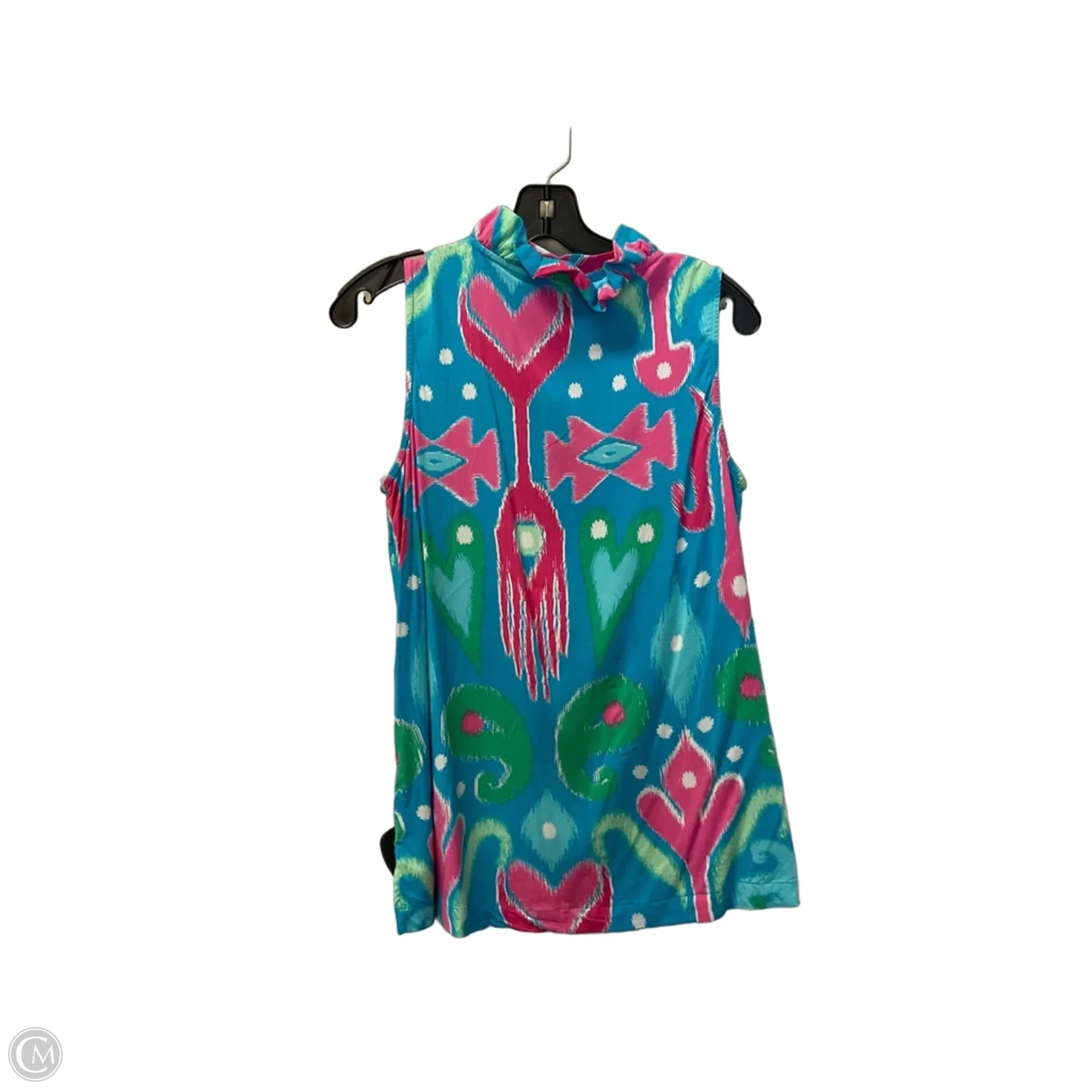 Top Sleeveless By Crown And Ivy In Blue & Pink, Size: S