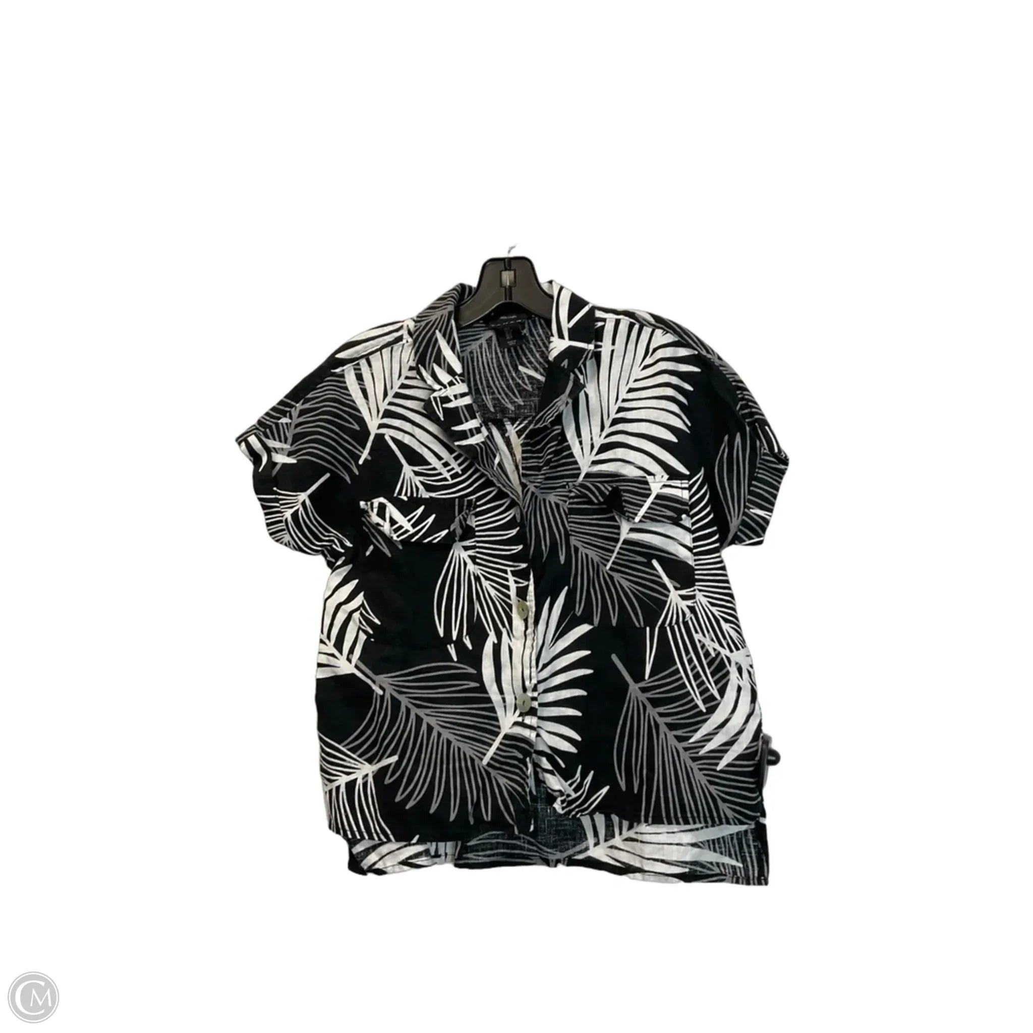 Top Short Sleeve By Tahari In Tropical Print, Size: S