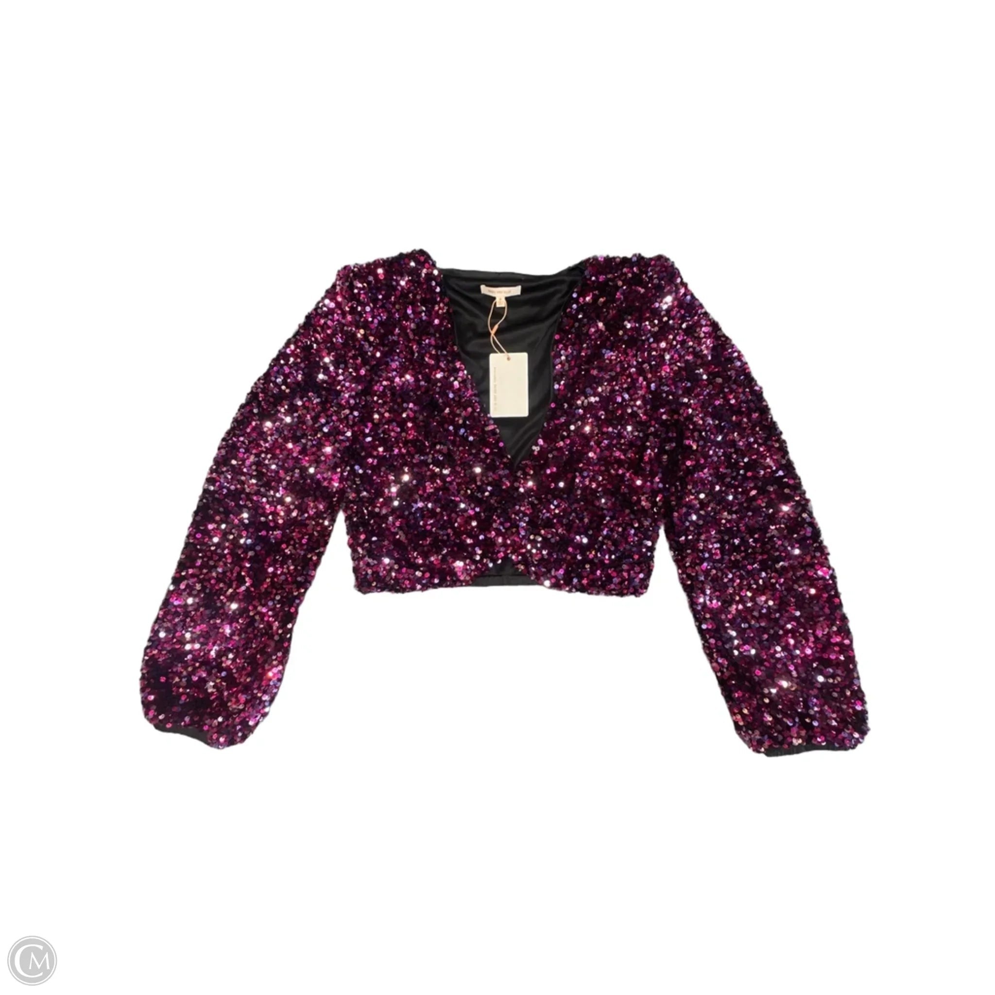 Top Long Sleeve By Skies Are Blue In Purple, Size: M