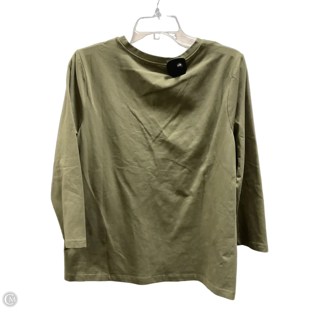 Top Long Sleeve By Chicos In Green, Size: L