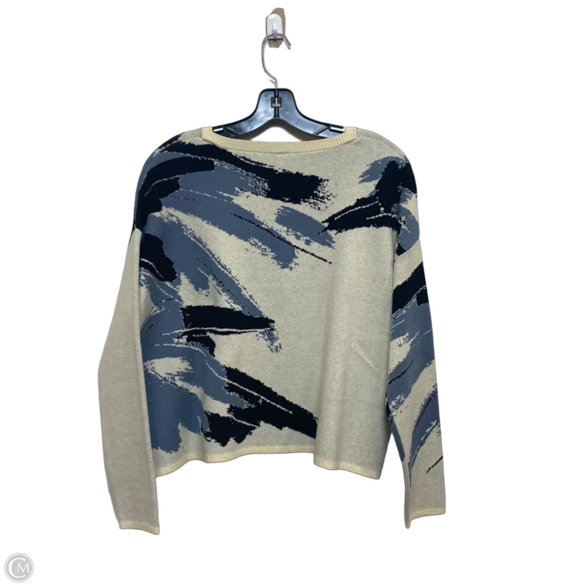 Sweater By Marla Wynne In Cream & Grey, Size: Xs