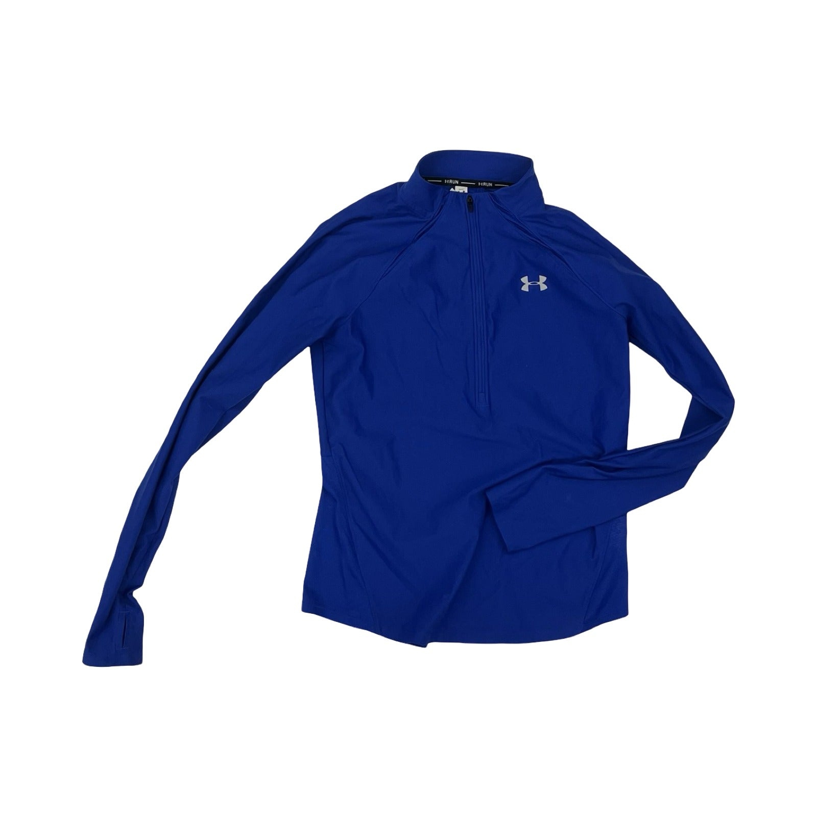 Athletic Top Ls Collar By Under Armour In Blue, Size:S