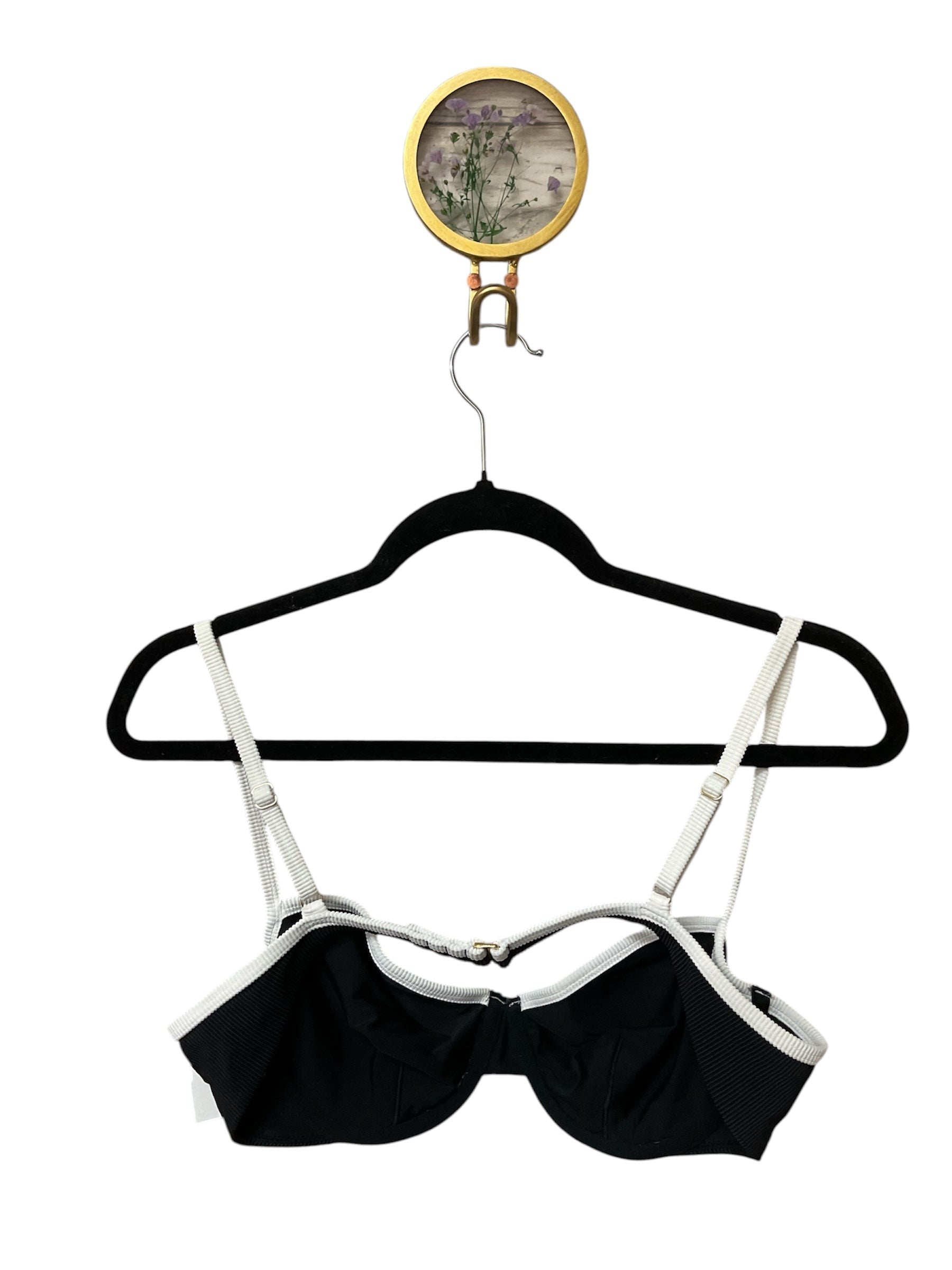 Swimsuit Top By Abercrombie And Fitch In Black & White, Size:L