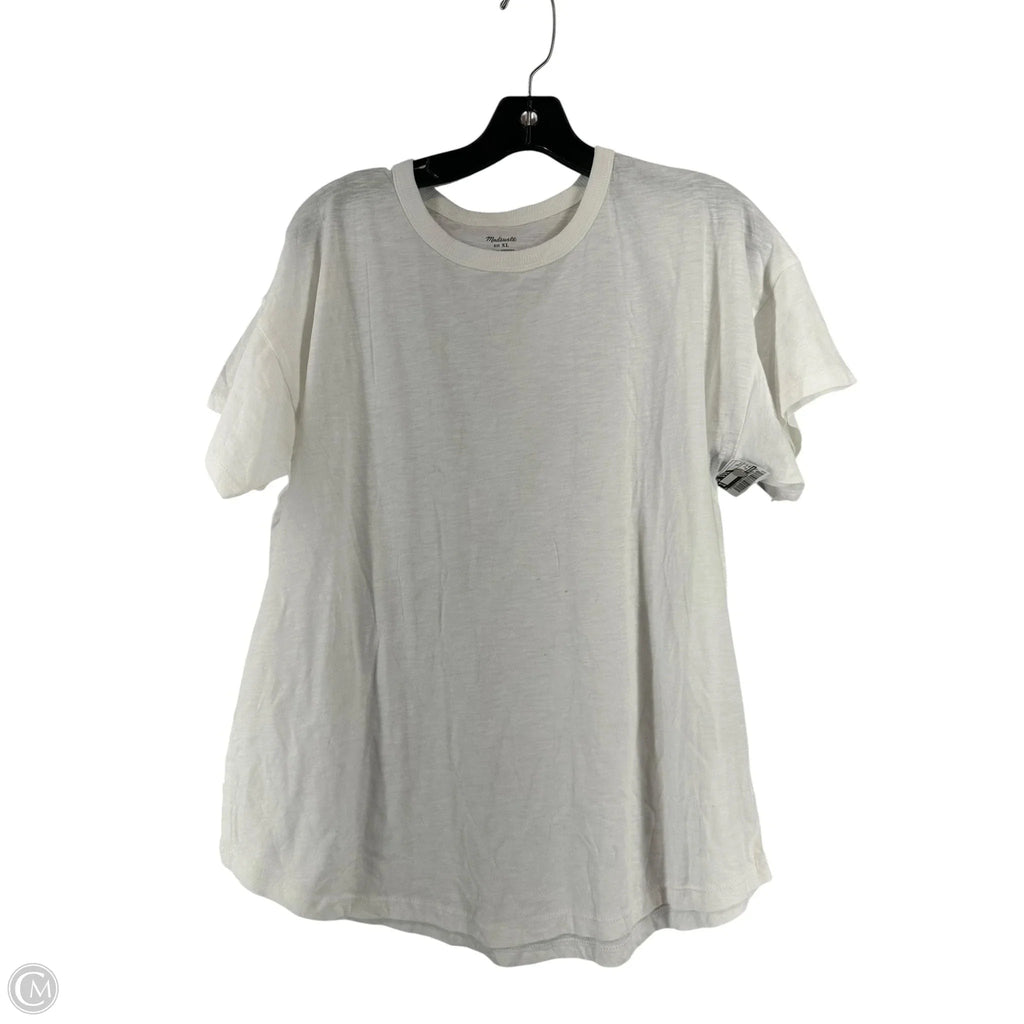 Top Short Sleeve By Madewell In White, Size: Xl