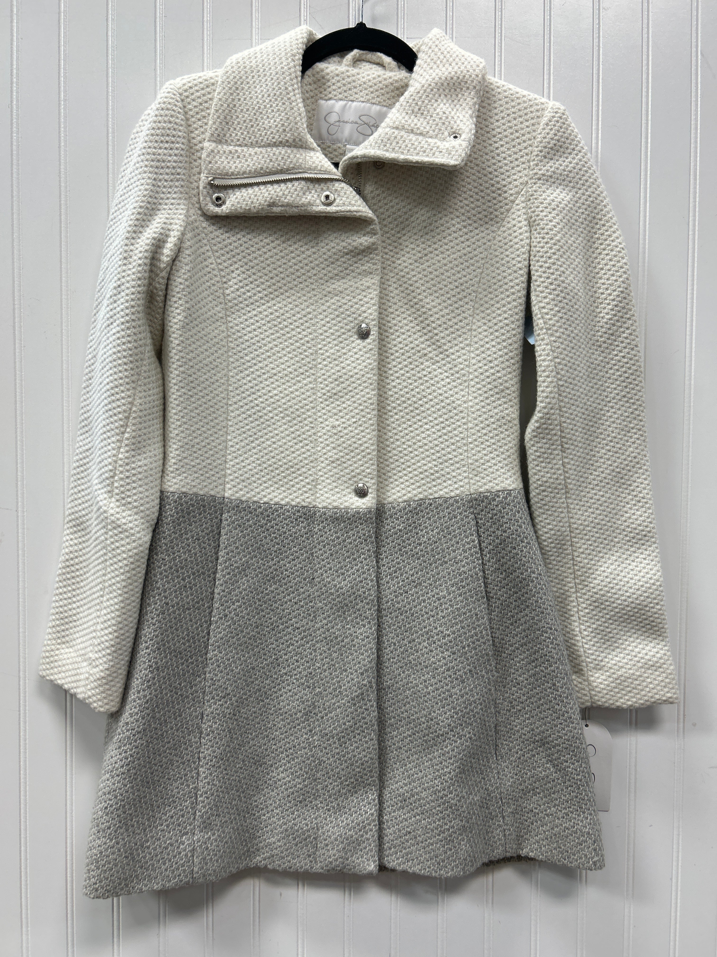 Coat Peacoat By Jessica Simpson In White, Size:Xs NWT