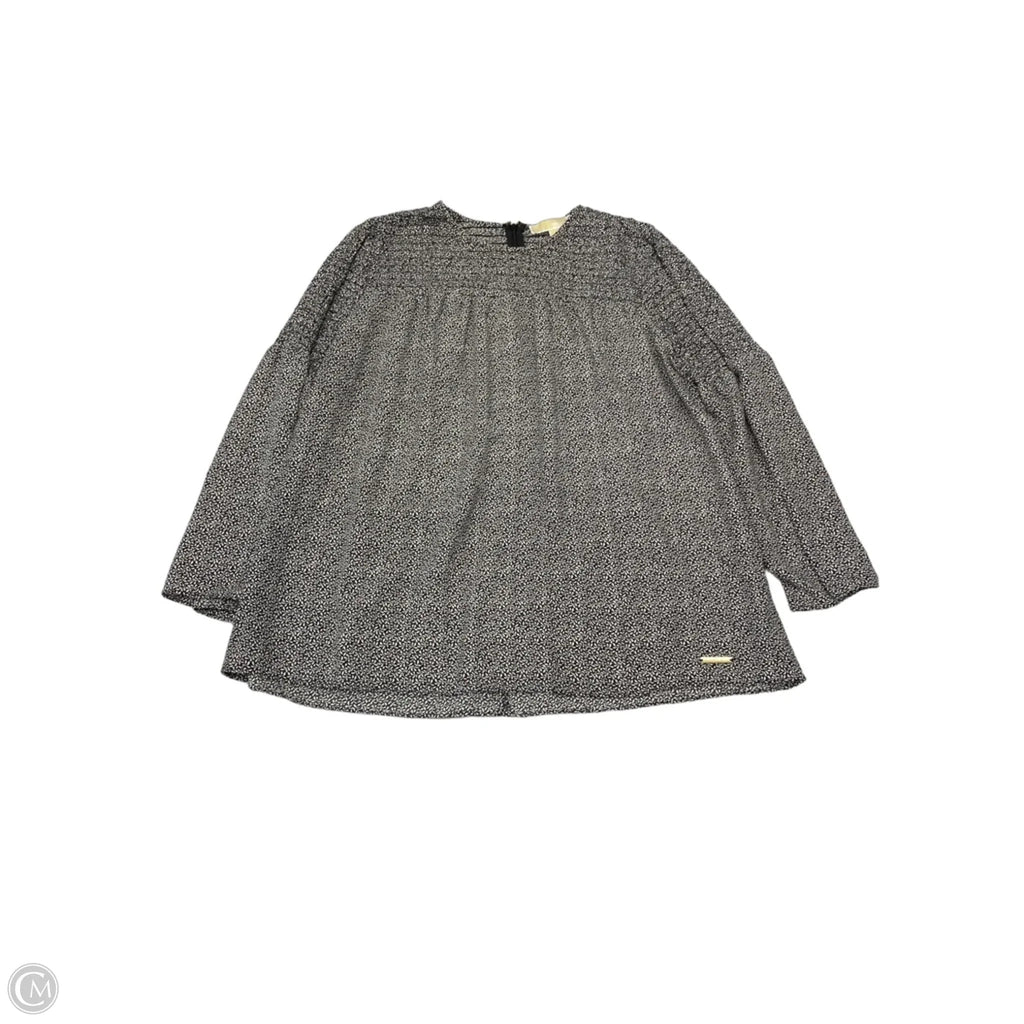 Blouse 3/4 Sleeve By Michael By Michael Kors In Black & White, Size: S