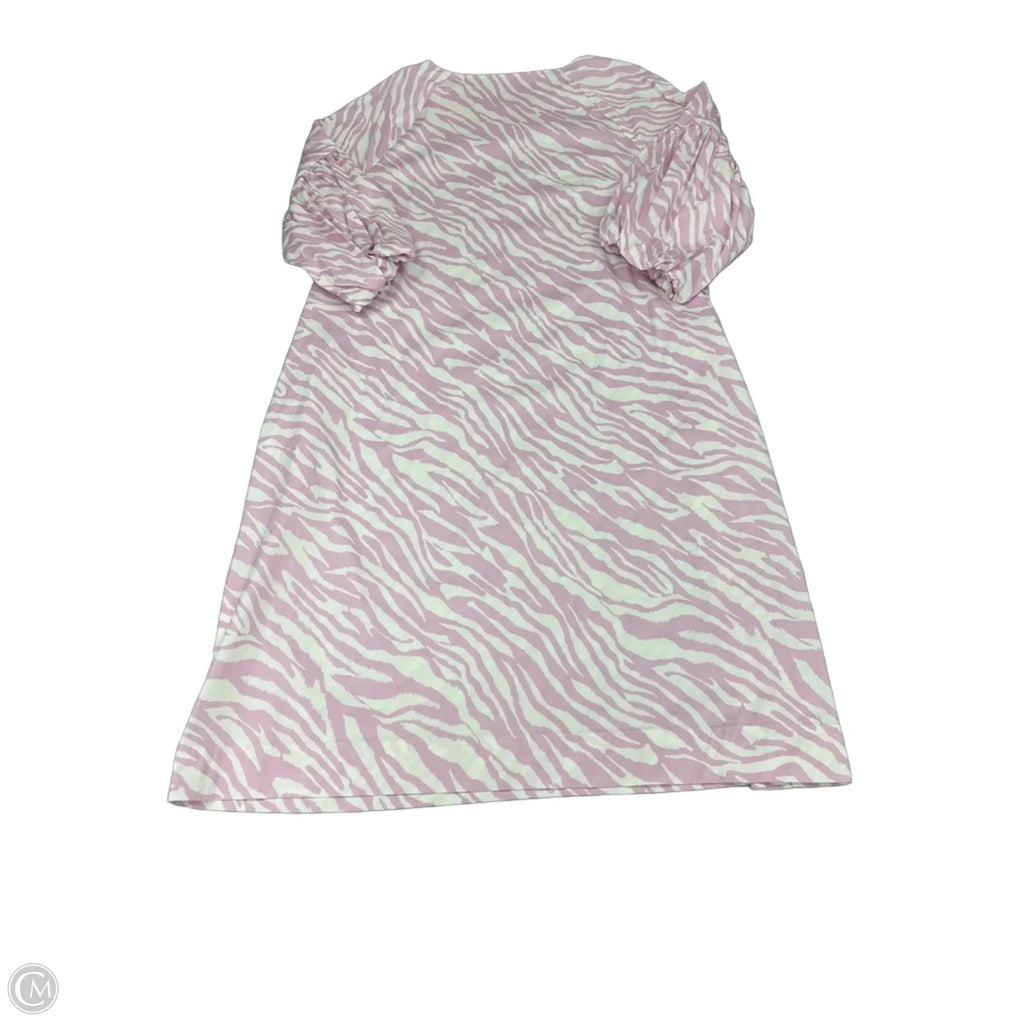 Dress Casual Short By Chicos In Pink & White, Size: Xl