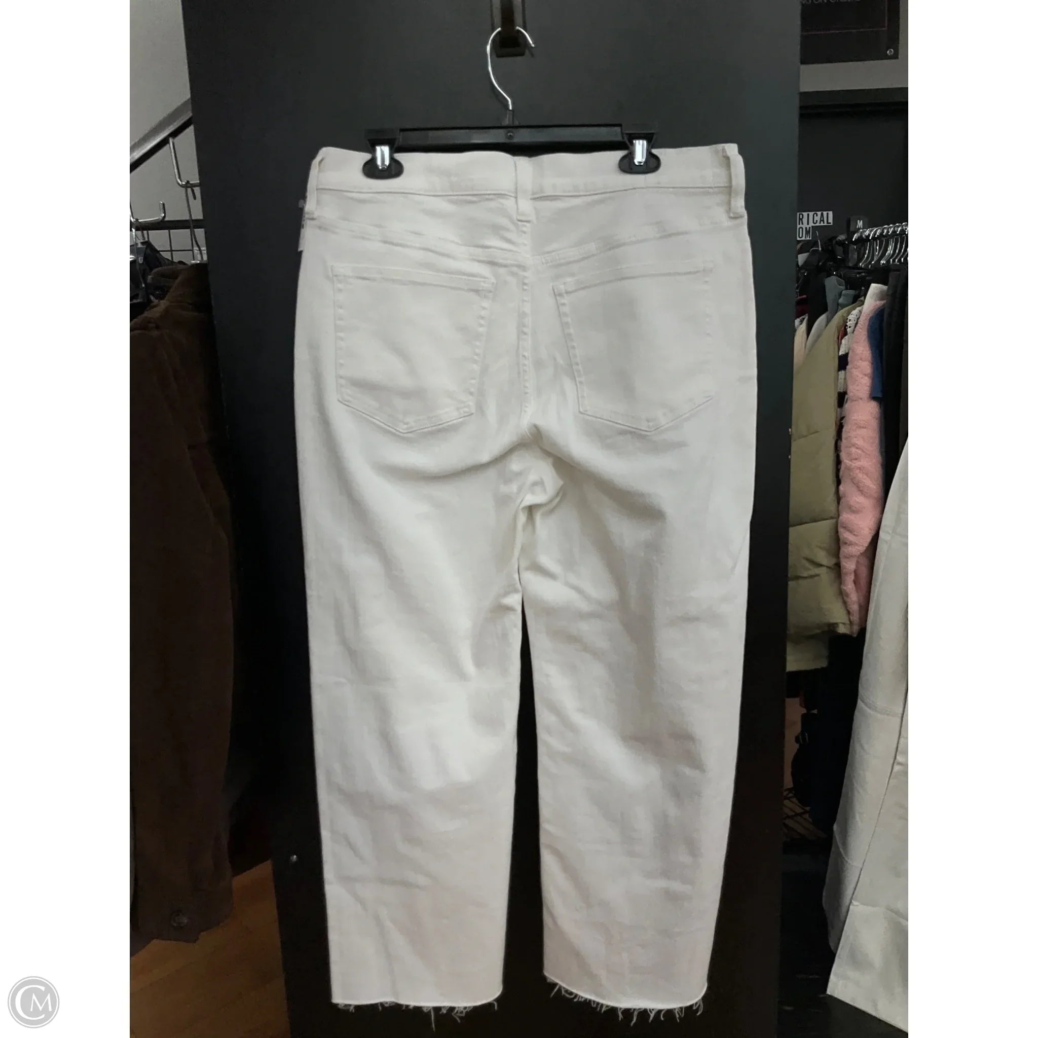 Jeans Wide Leg By J. Crew In White Denim, Size: 12