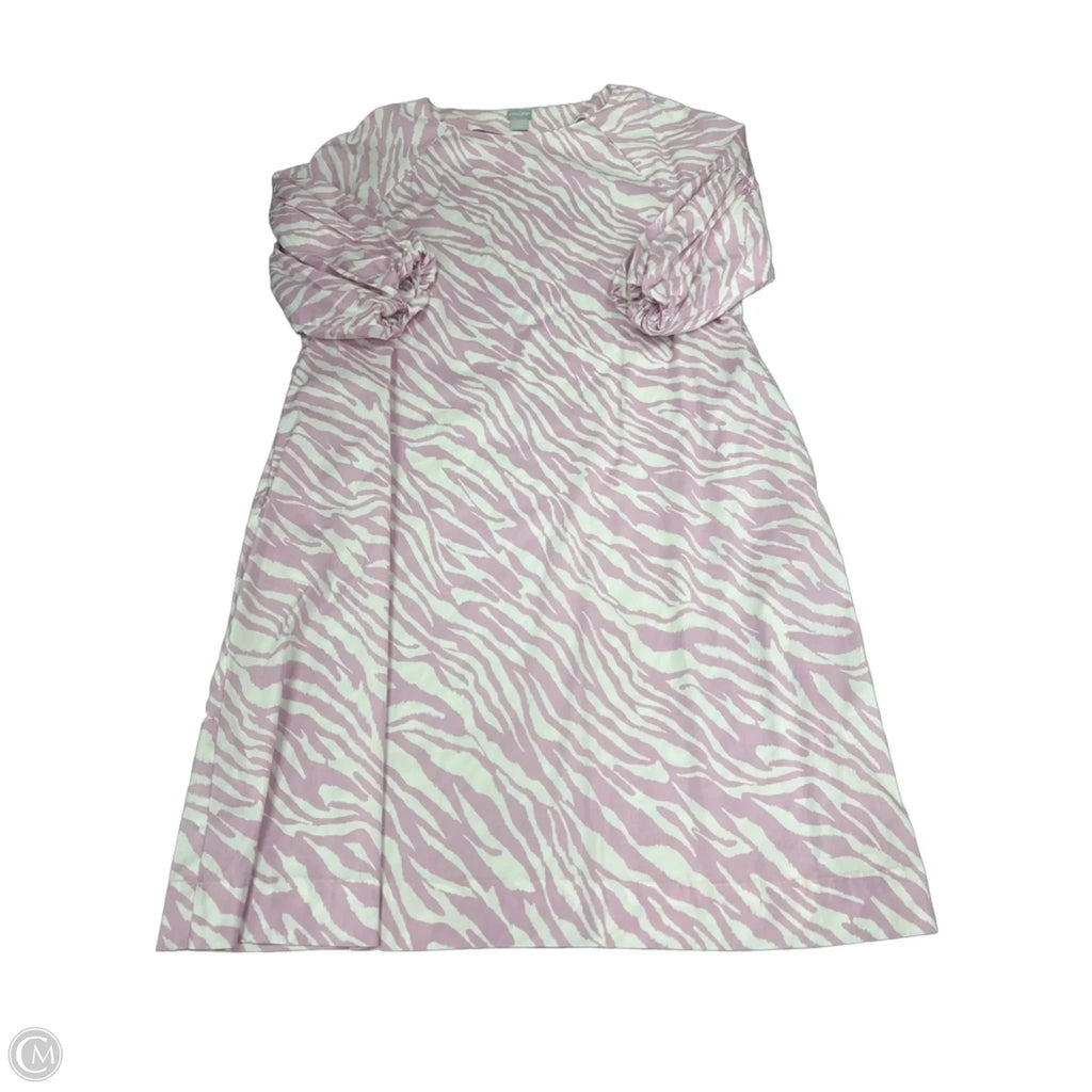 Dress Casual Short By Chicos In Pink & White, Size: Xl