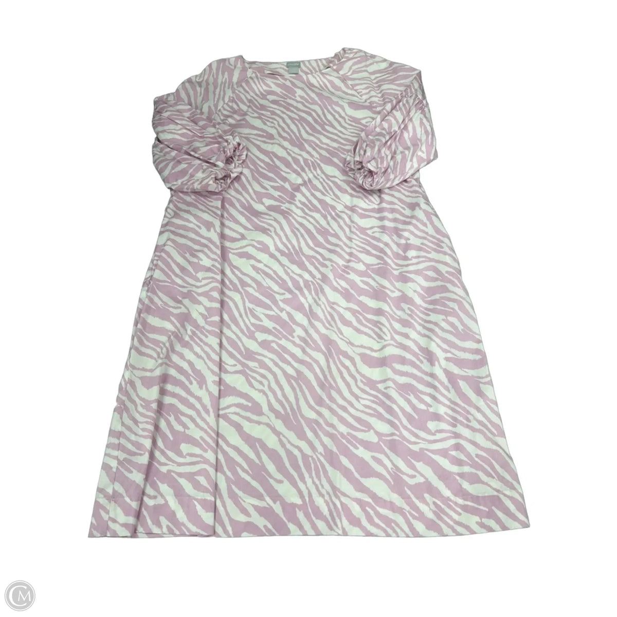 Dress Casual Short By Chicos In Pink & White, Size: Xl