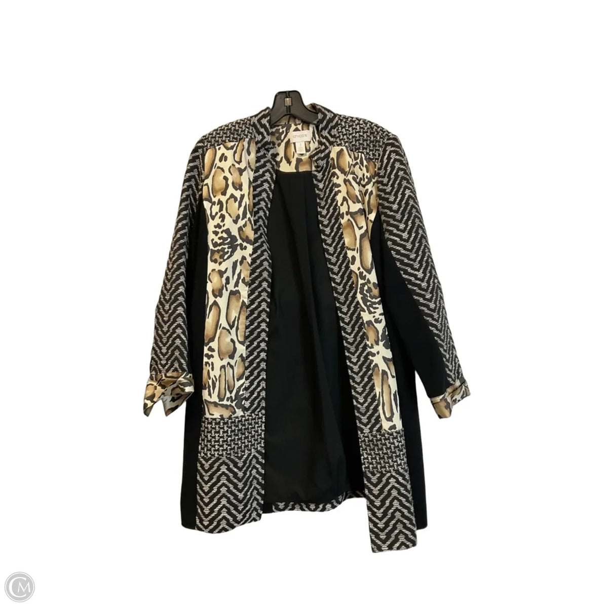 Blazer By Chicos In Animal Print, Size: S