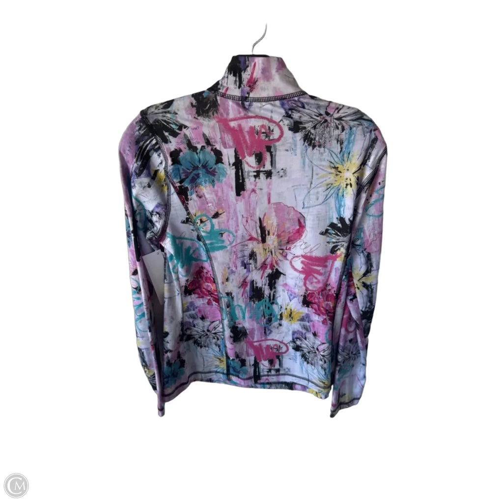 Top Long Sleeve By Clothes Mentor In Pink & White, Size: M