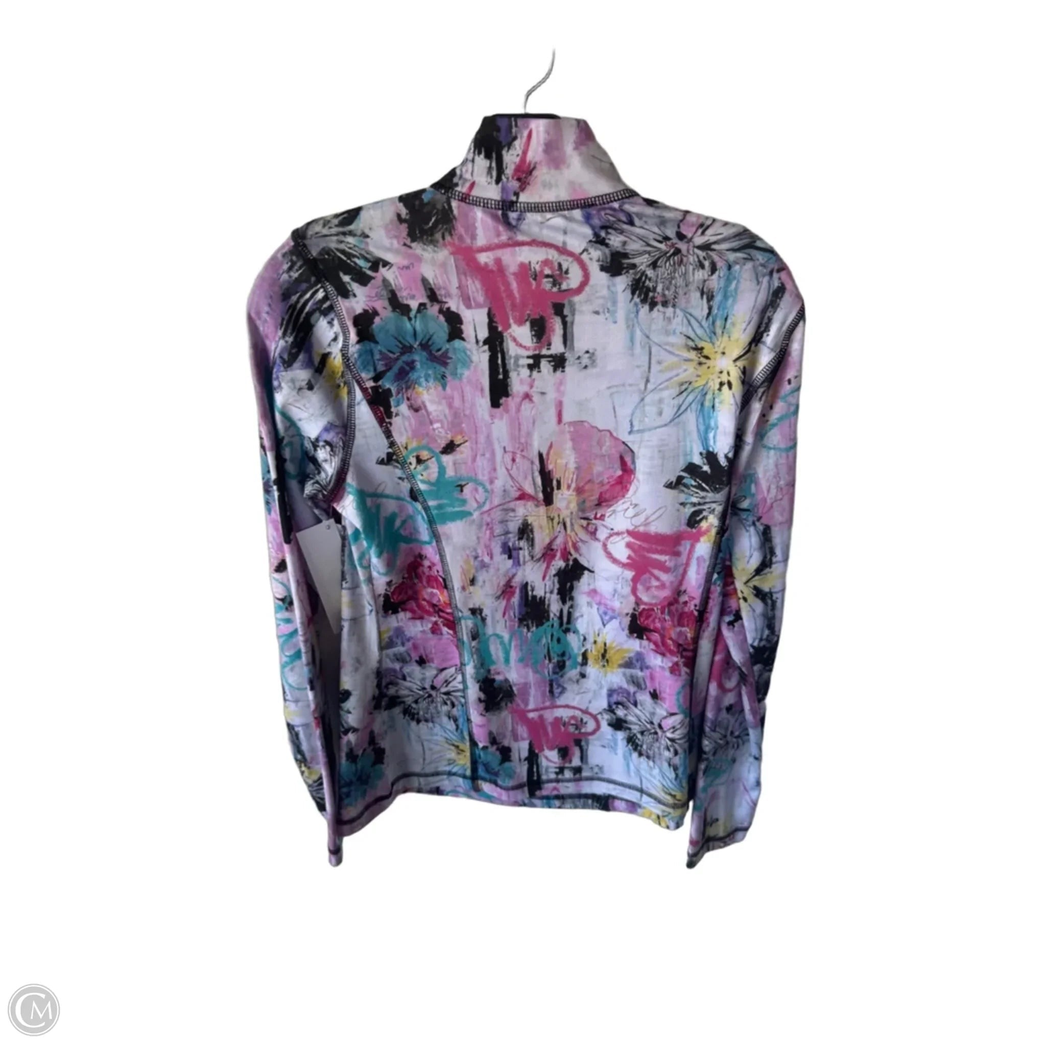 Top Long Sleeve By Clothes Mentor In Pink & White, Size: M